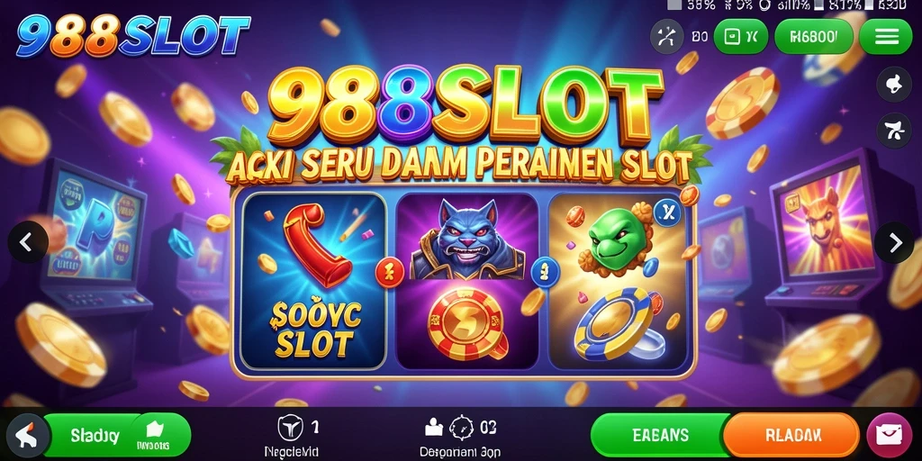 Tangkapan layar 988SLOT menampilkan aksi seru dan grafis menakjubkan.