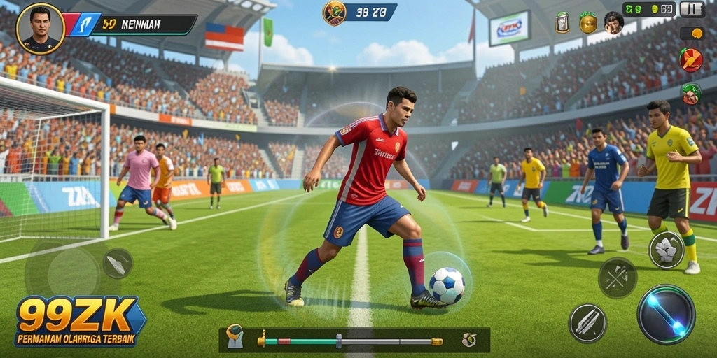 Tampilan menarik dari gameplay 99ZK yang membangkitkan semangat olahraga.