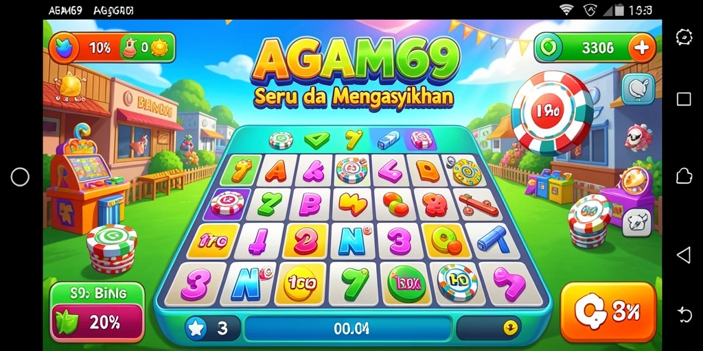 Tampilan gameplay AGAM69 yang seru dengan kartu Bingo.