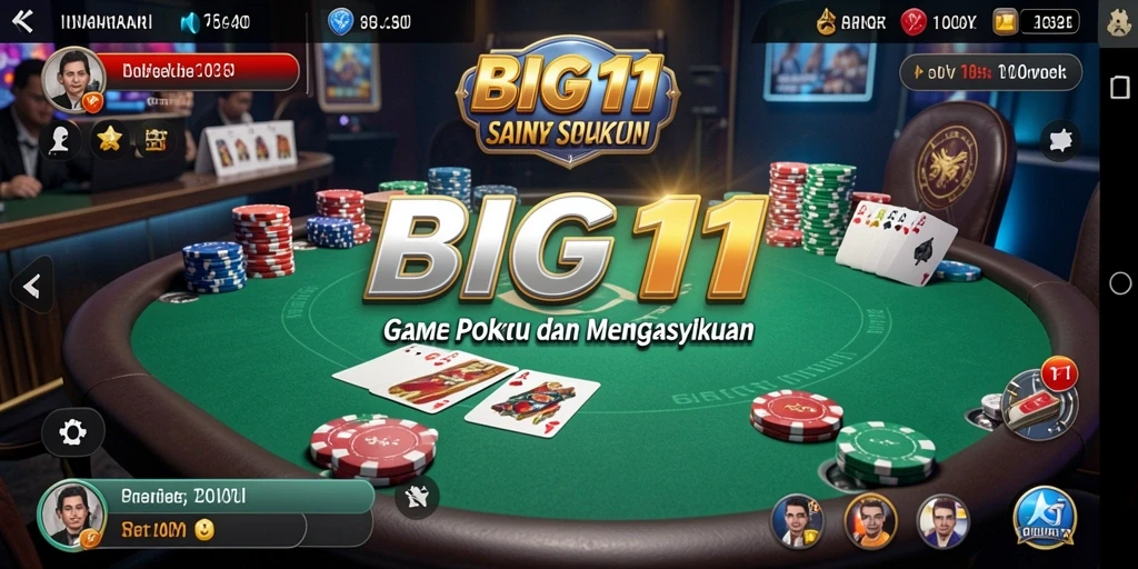 Gameplay seru dalam BIG11, aplikasi Poker terbaik.