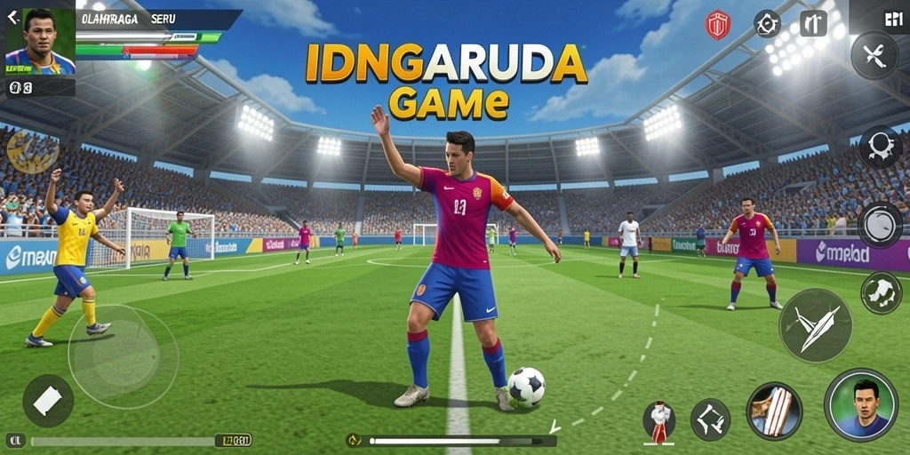 Screenshot gameplay seru IDNGARUDA yang menampilkan aksi olahraga.