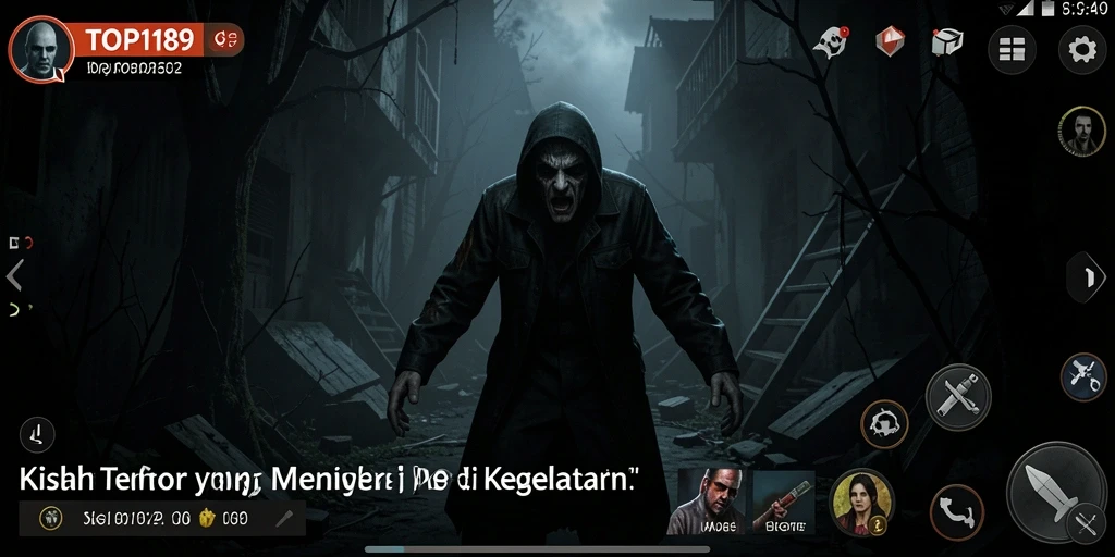 Tangkapan layar gameplay menampilkan suasana mencekam dalam <strong>TOPI189</strong>.